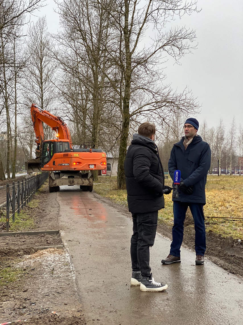 В Светогорске продолжается строительство велодорожки 